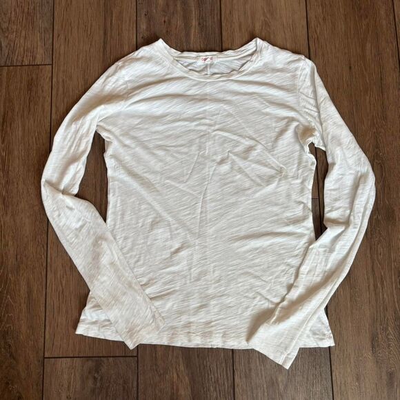 Goldie intimates white pima cotton long sleeve top size small - Picture 3 of 6